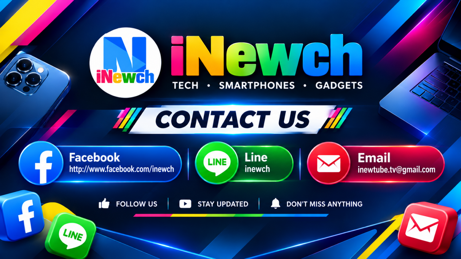 iNewch Neon Contact Banner
